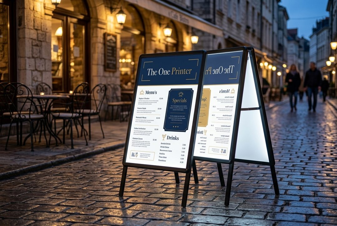 A-Stand With Double Sided Lightbox (No Print)